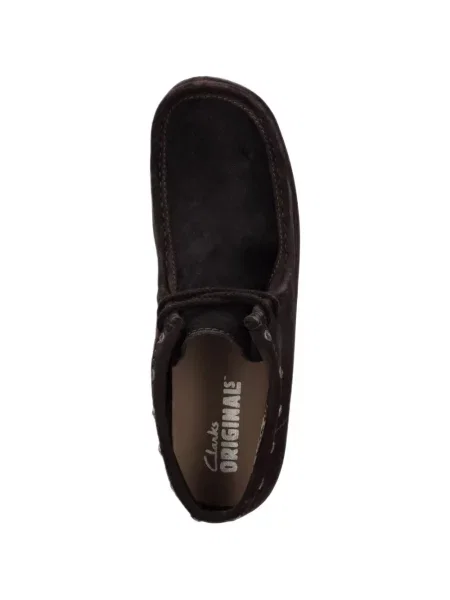 Боти Clarks Originals с връзки с дантела с шипове кафяво