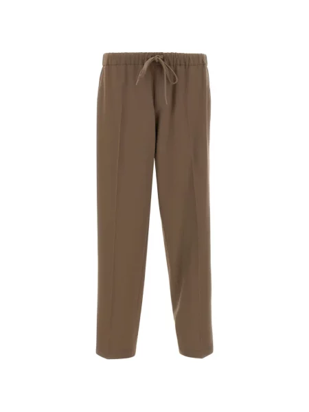 Pantaloni Mm6 Maison Margiela cu cordon maro