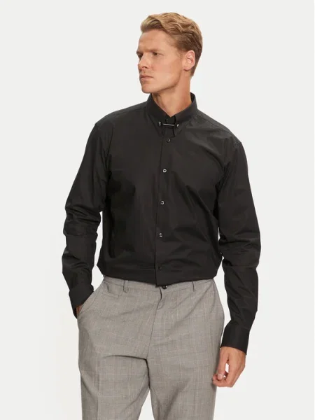 Hugo Cămașă Vikko Modern Fit negru