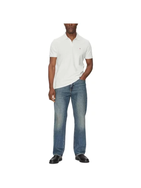 Polo majica Calvin Klein Jeans bijela