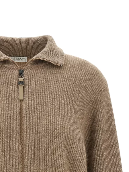 Cardigan Brunello Cucinelli maro