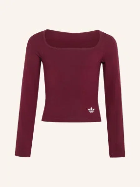 Adidas Originals Tričko S Dlouhým Rukávem tmavě červená