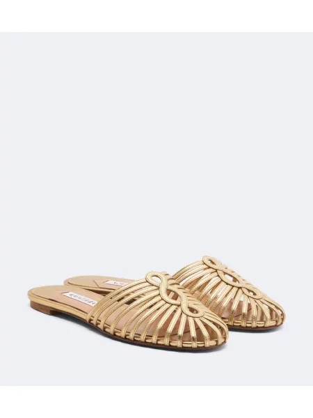 Papuci tip mules Aquazzura din piele