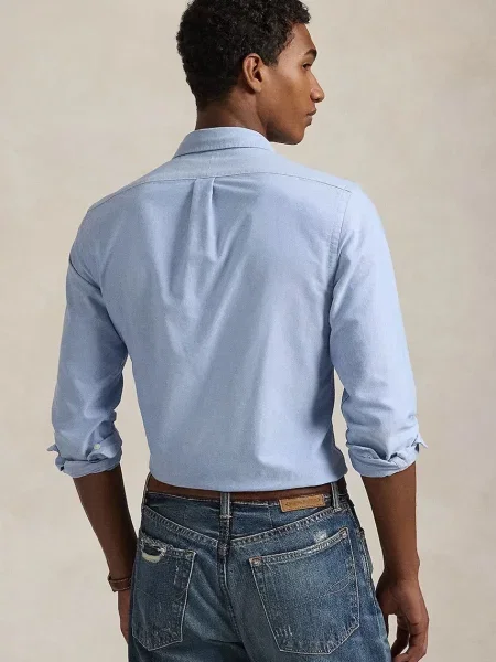 Klasická polokošeľa Polo Ralph Lauren keper modrá