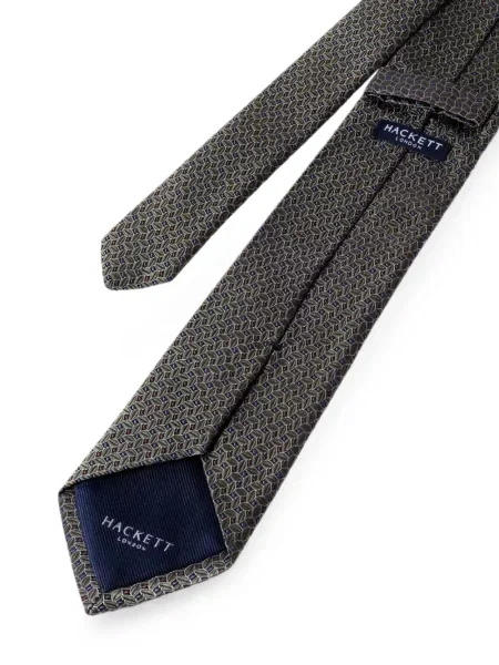 Cravată Hackett London cu imprimeu geometric verde
