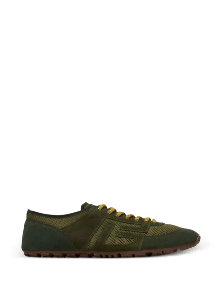 Sneakerși Balmain din piele de căprioară verde
