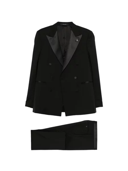 Costum Tagliatore cu două rânduri de nasturi de costum negru