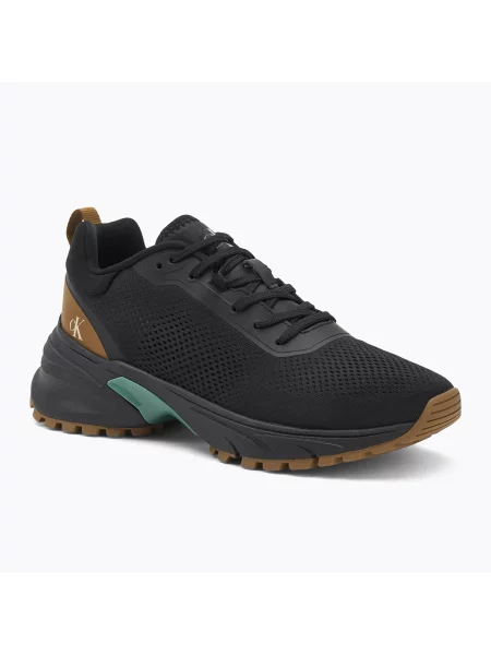 Buty Calvin Klein Hike Runner Tech Knit ck black/grain brown/wild green czarne