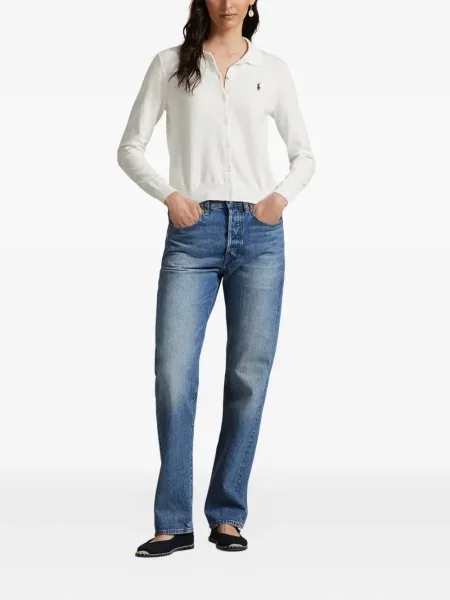 Tricou polo Polo Ralph Lauren cu imagine cu dungi din țesătură twill albastru