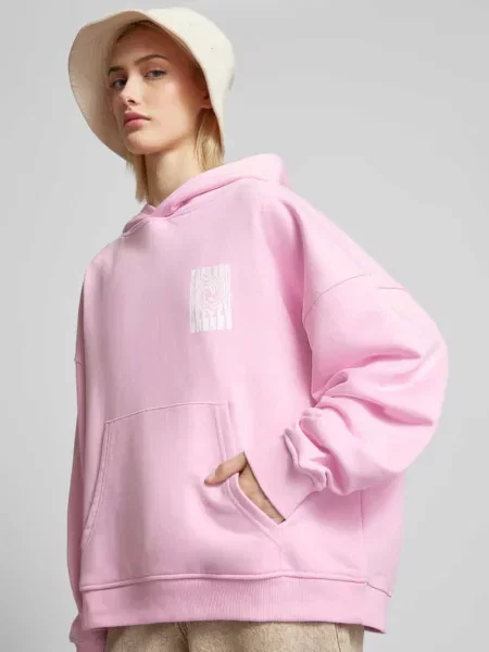 Bluza z kapturem o kroju oversized z nadrukiem z logo Oh April