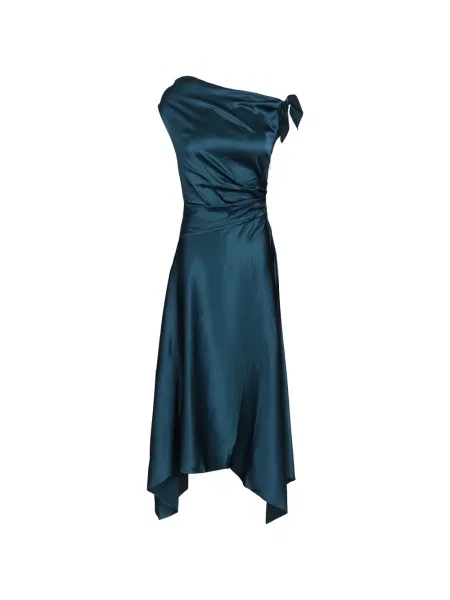Rochie midi Staud de mătase albastru