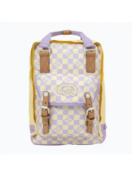 Doughnut Macaroon Kaleido Series 16 л маслена карирана градска раница бежово