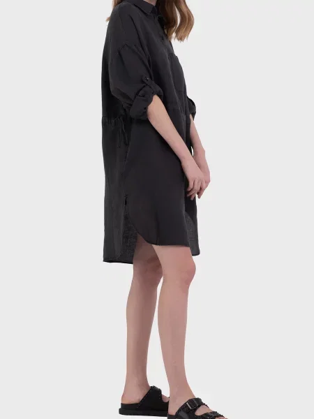 Льняное платье Replay черное