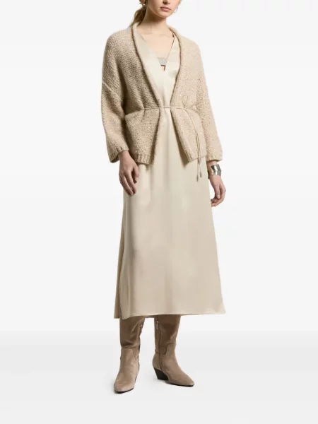 Rochie midi Peserico cu decolteu în V până la genunchi de costum