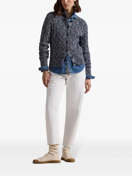 Vunena odgovarati polo majica Polo Ralph Lauren s printom zelena