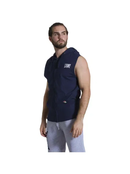 Fleece fleece melegítő felső Leone 1947 kék
