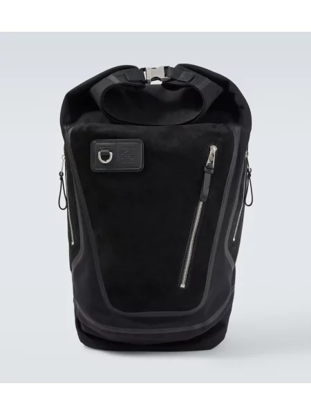 Rucsac Loewe din piele de căprioară negru
