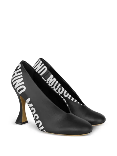 Pantofi cu toc Moschino cu imagine negru