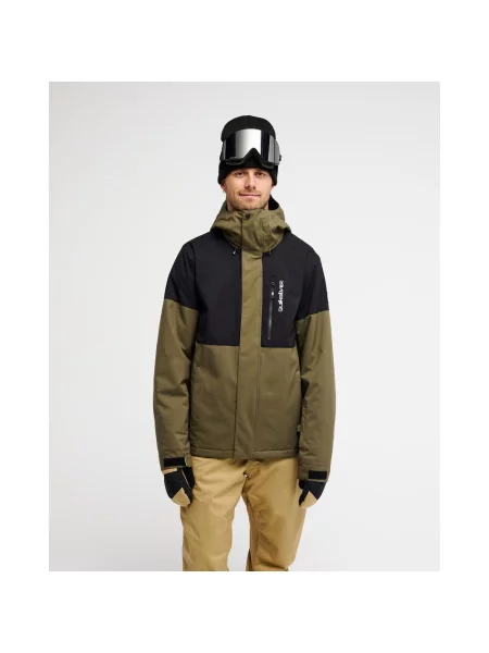 Kurtka z kapturem Quiksilver Titano zielony oliwkowy XS czarny