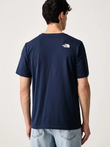 The North Face T-shirt z bawełną Evolution granatowa