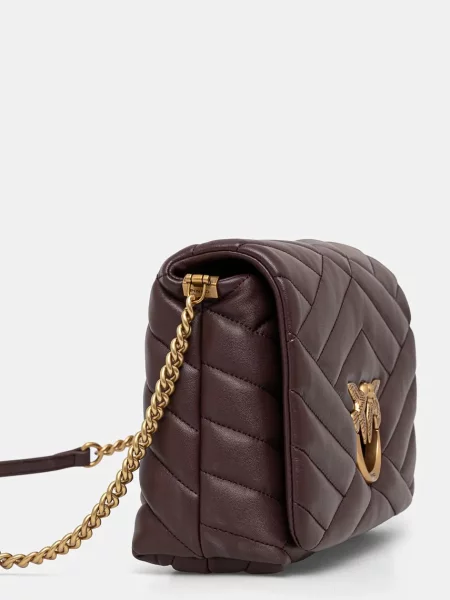 Шкіряна сумочка Pinko коричневий