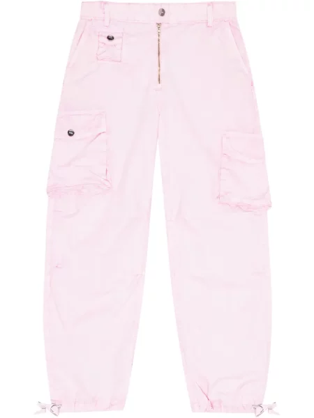 Pantaloni cargo Ganni roz
