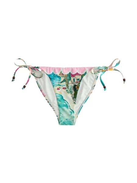 Next Slip costum de baie cyan / roz / roz închis alb