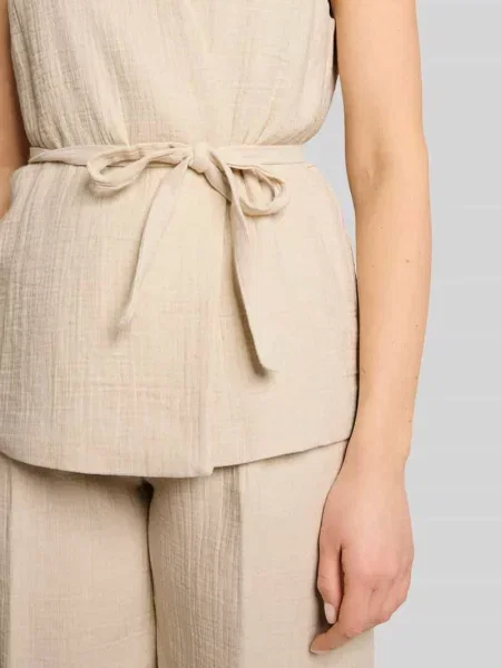 Kamizelka indoor o kroju regular fit z mieszanki bawełny i lnu Tom Tailor