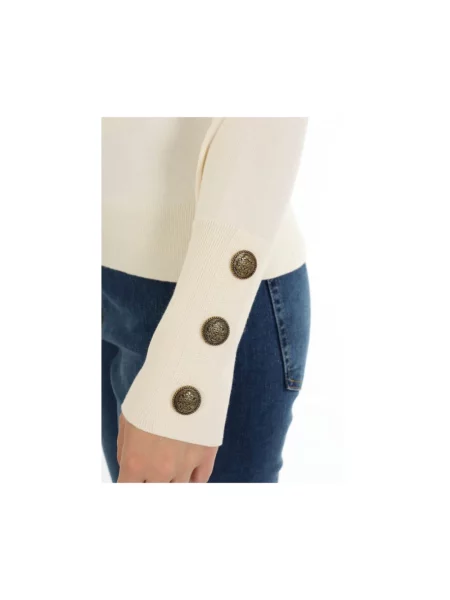 Sweter z golfem Marella do golfa beżowy