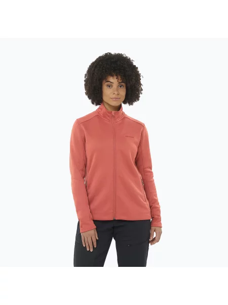 Pánská trekingová mikina Salomon Essential Midwarm Fz tandoori spice oranžová