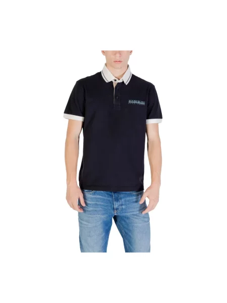 Koszulka polo Napapijri E-Zeri black beauty czarne