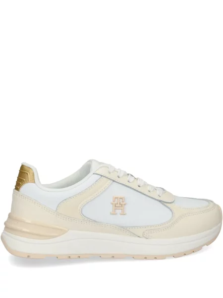 Sneakerși Tommy Hilfiger cu broderie alb