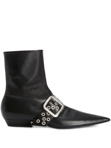 Cizme scurte Jil Sander din piele negru