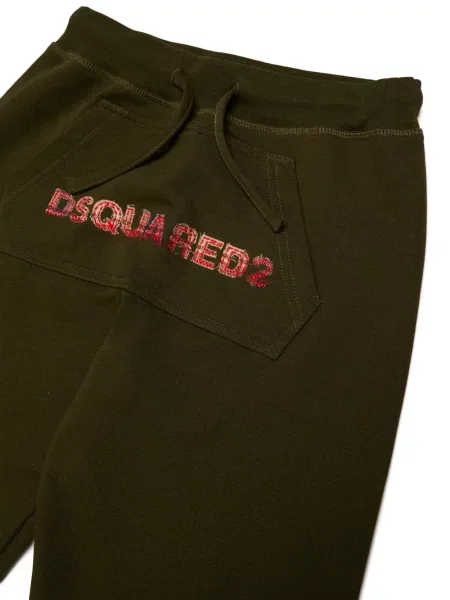 Spodnie dziecięce Dsquared2 zielone