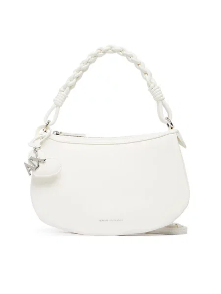 Armani Exchange torebka crossbody z imitacji skóry biała