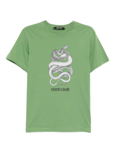 Tricou Roberto Cavalli cu imagine verde