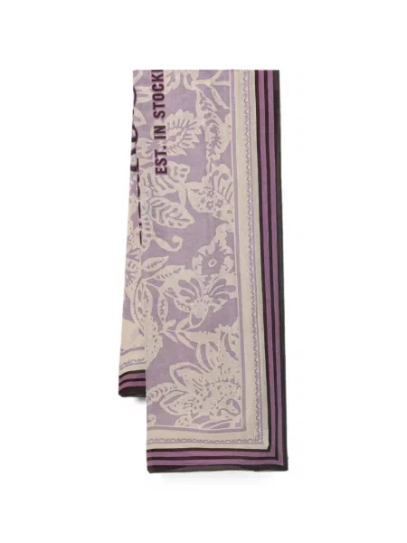 Fular Marc O'polo cu model floral cu imagine violet