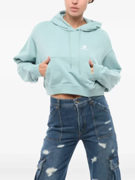 Top Converse cu platformă din canvas cu imagine alb