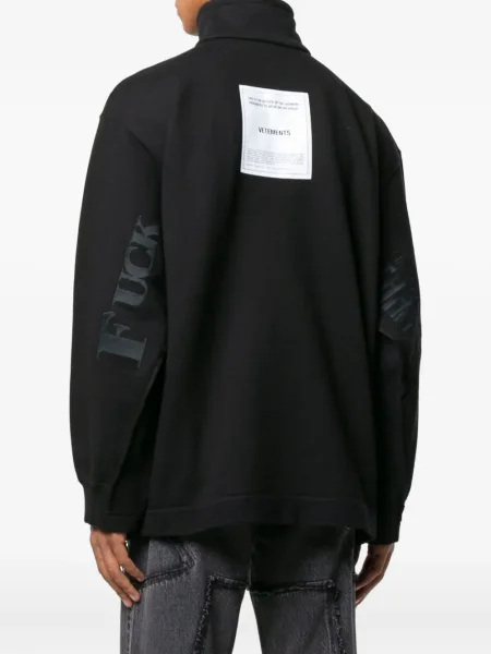 Hanorac Vetements de jumătate de fermoar negru