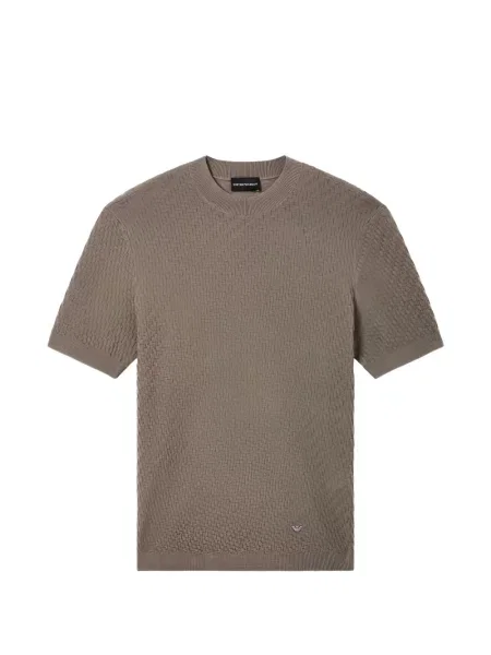 Tricou Emporio Armani cu aplicații maro