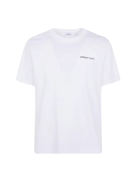 Krótka koszulka Off-white z krótkim rękawem z logo biała