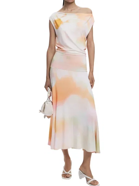 Rochie maxi Desigual alb