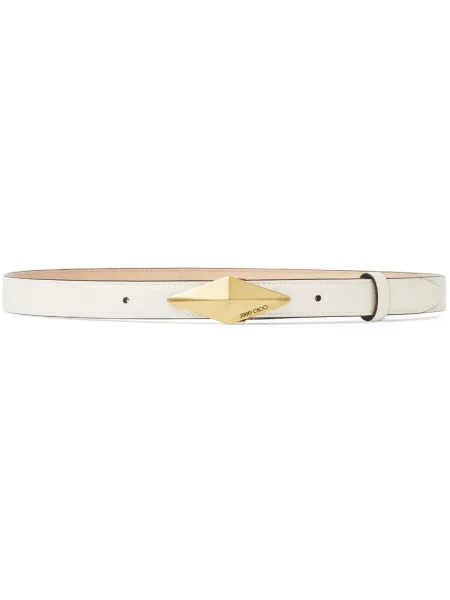 Curea Jimmy Choo din piele alb