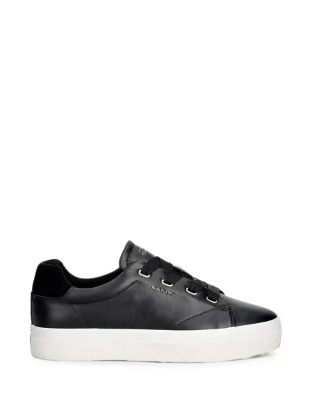 Sneakerși Gant din piele cu autograf negru