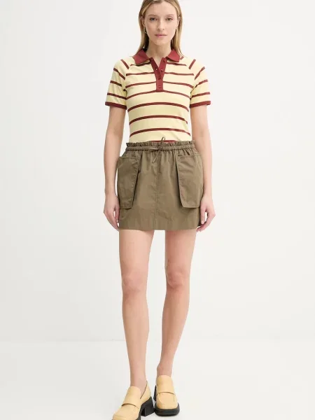 Спідниця Samsoe Samsoe SACRESS mini олівець зелений