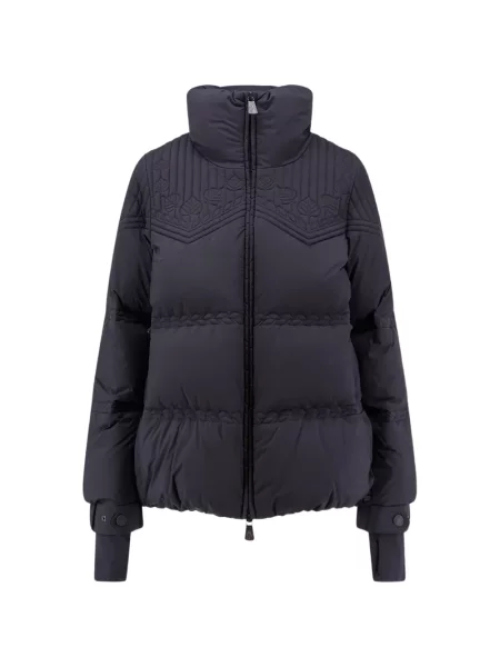 Geacă cu puf Moncler Grenoble cu broderie negru