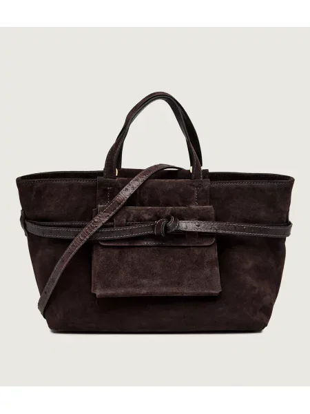 GIANNI CHIARINI Geantă pe umăr Belty | piele întoarsă maro