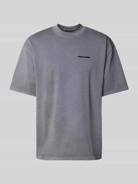 T-shirt o kroju oversized z wyhaftowanym logo Pegador