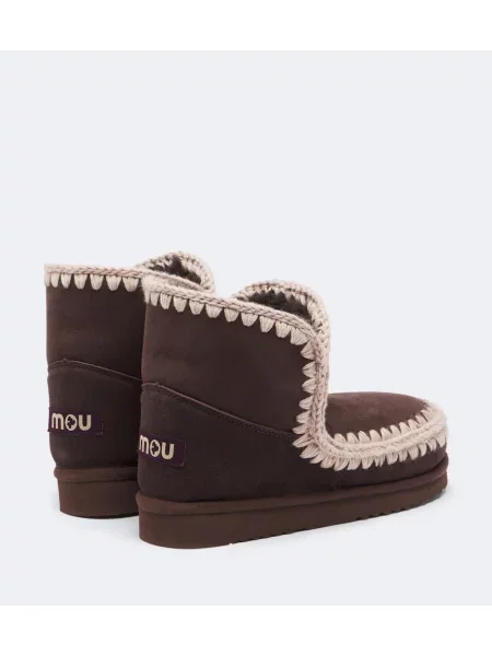Cizme scurte Mou din piele de căprioară maro