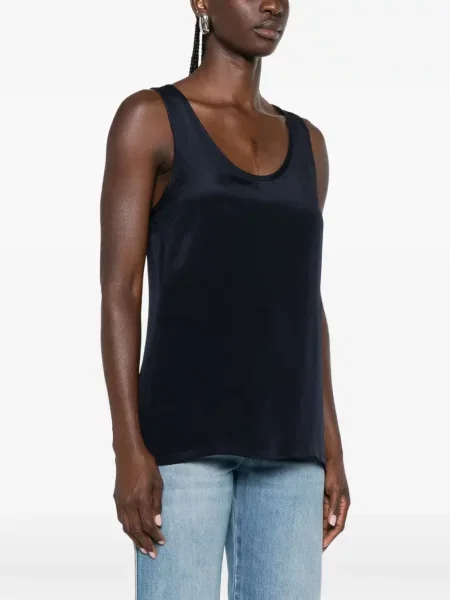 Top Max Mara de mătase albastru